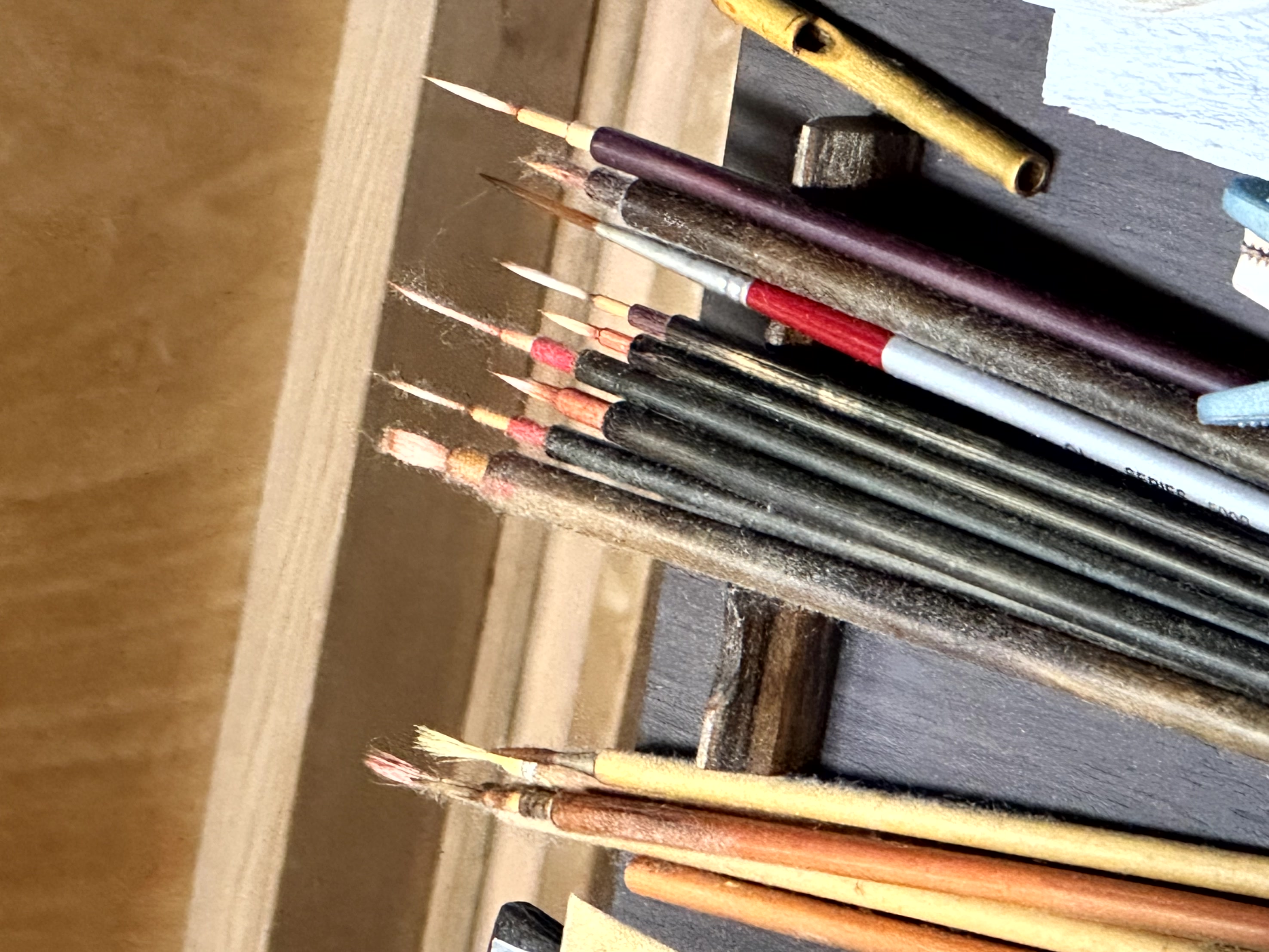 使い込まれた筆