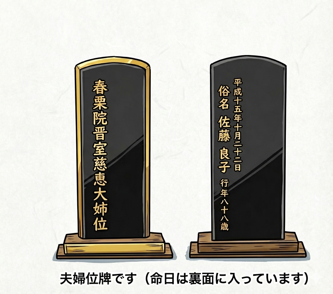 奥様のみ戒名の位牌